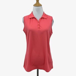 Sport Haley Polo Top Womens S Small Pink Sleeveless Stretch Performance Golf